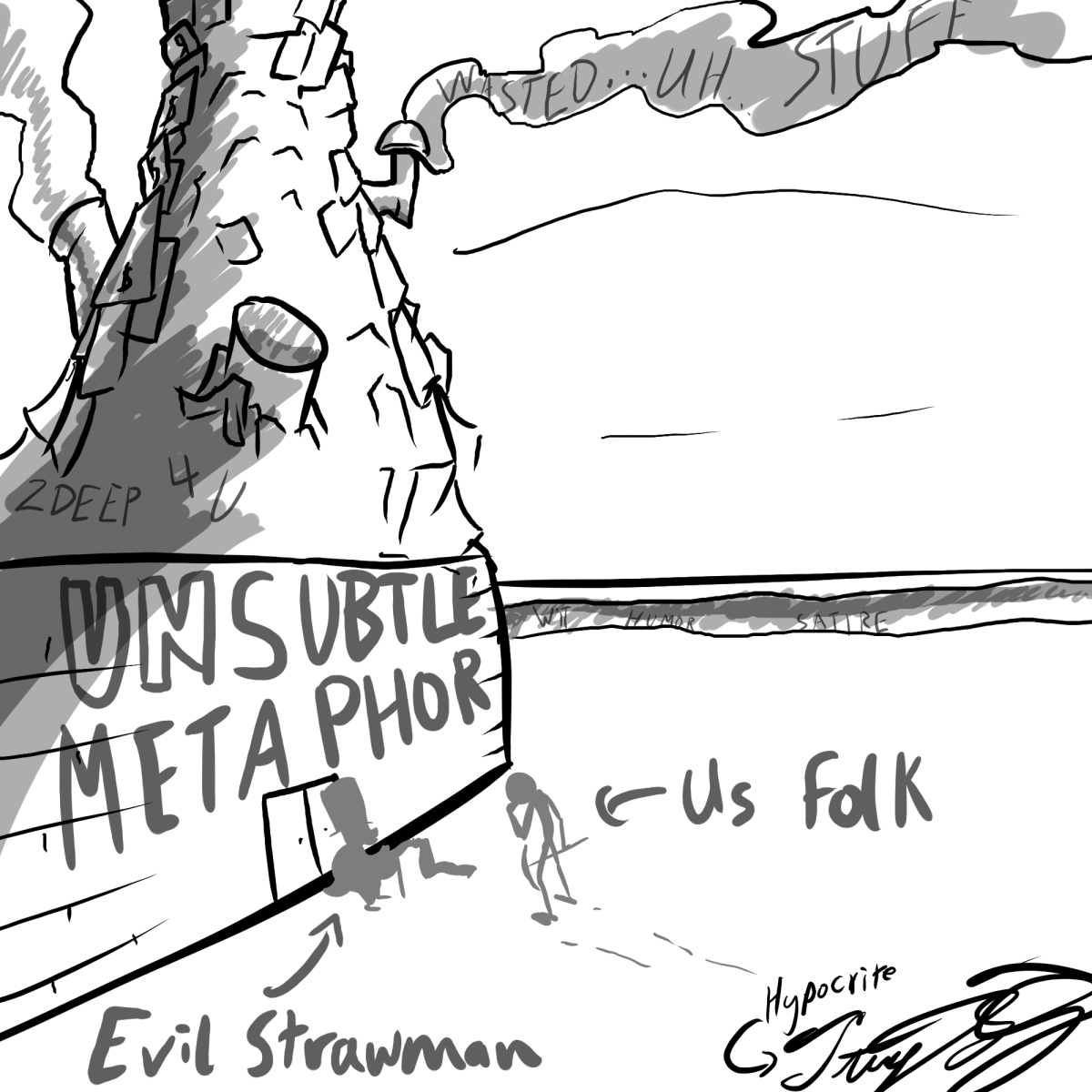 Unsubtle metaphor
