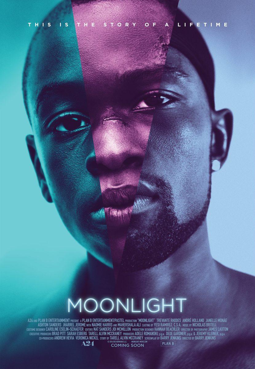 The film narrates the story of Chiron, the protagonist, as he grows up and grapples with identity. It premiered on Sept. 2 and was released on Oct. 21. Photo courtesy of A24.