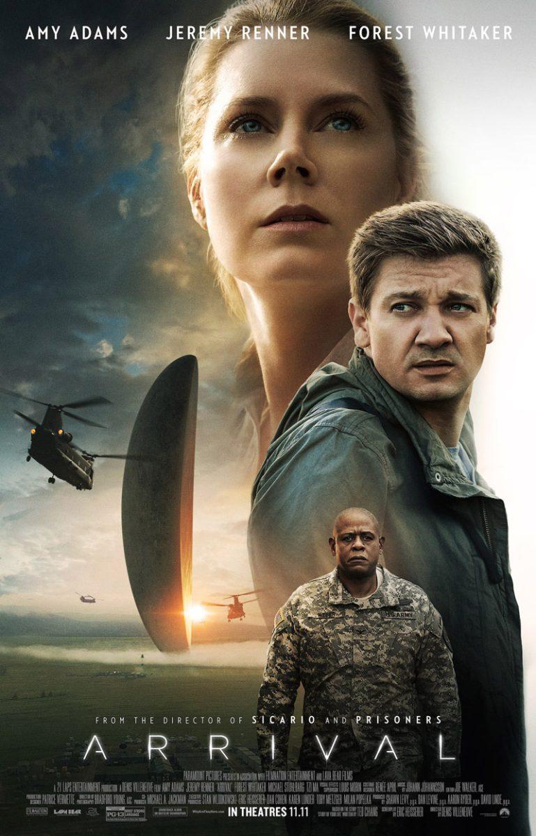 Amy Adams and Jeremy Renner play the roles of linguist Louise Banks and astrophysicist Ian Donnelly. Photo courtesy of Paramount Pictures.