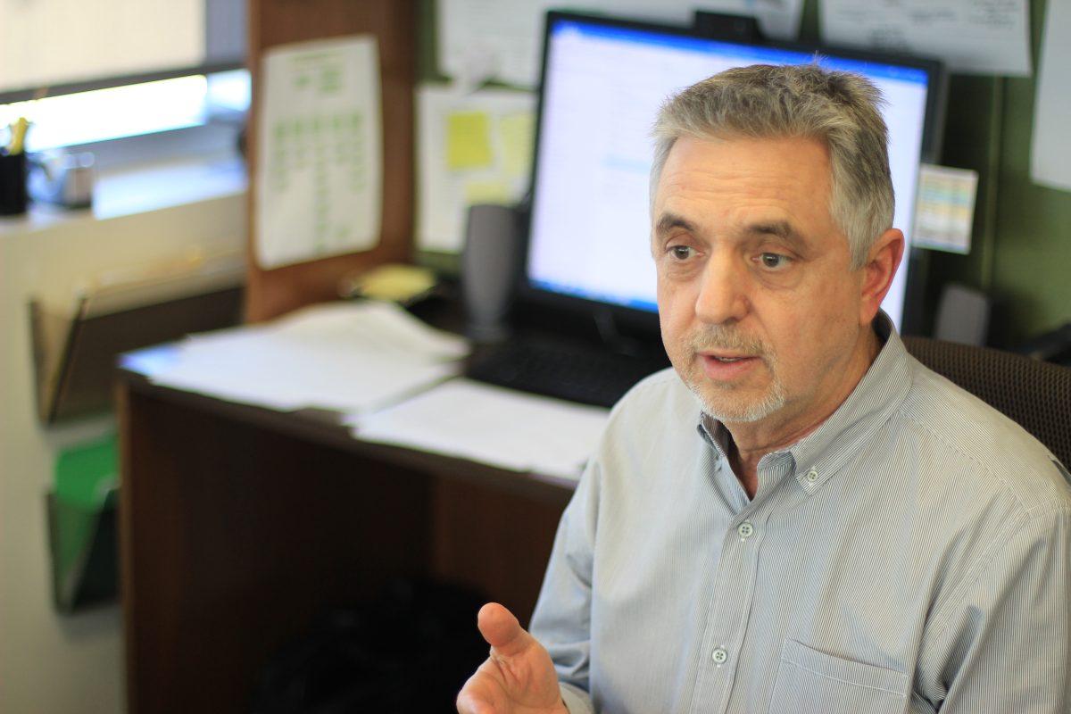 Jim Cannici, director of the Student Counseling Center, discusses the possibility of implementing the Therapy Assistance Online, a program with virtual treatment and video therapy sessions. Student demand for the SCC has increased,, putting a strain on the staff at the Counseling Center and creating a need for the system. Photo by Deepak Godavarthi | Mercury Staff.