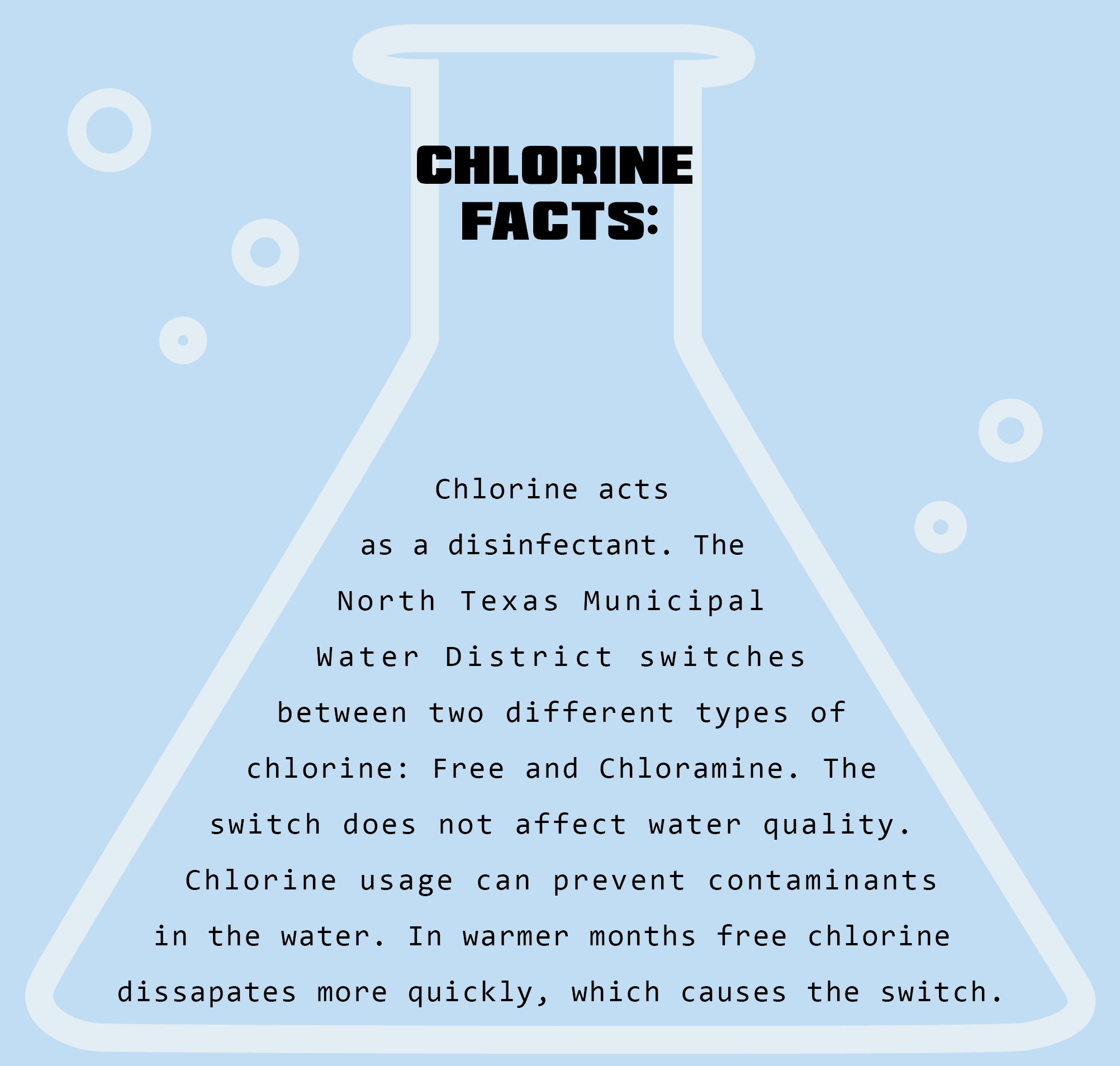 Chlorine in water part  of routine maintenance