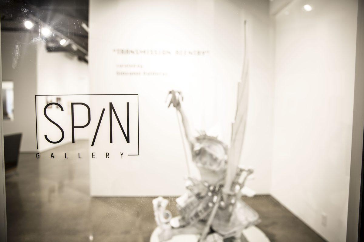 The SP/N Gallery showcases art created by UTD alumni. The gallery is currently showing three exhibitis: “Transmission Reentry,” “one side of the face” and “Foehrenwald Children.”