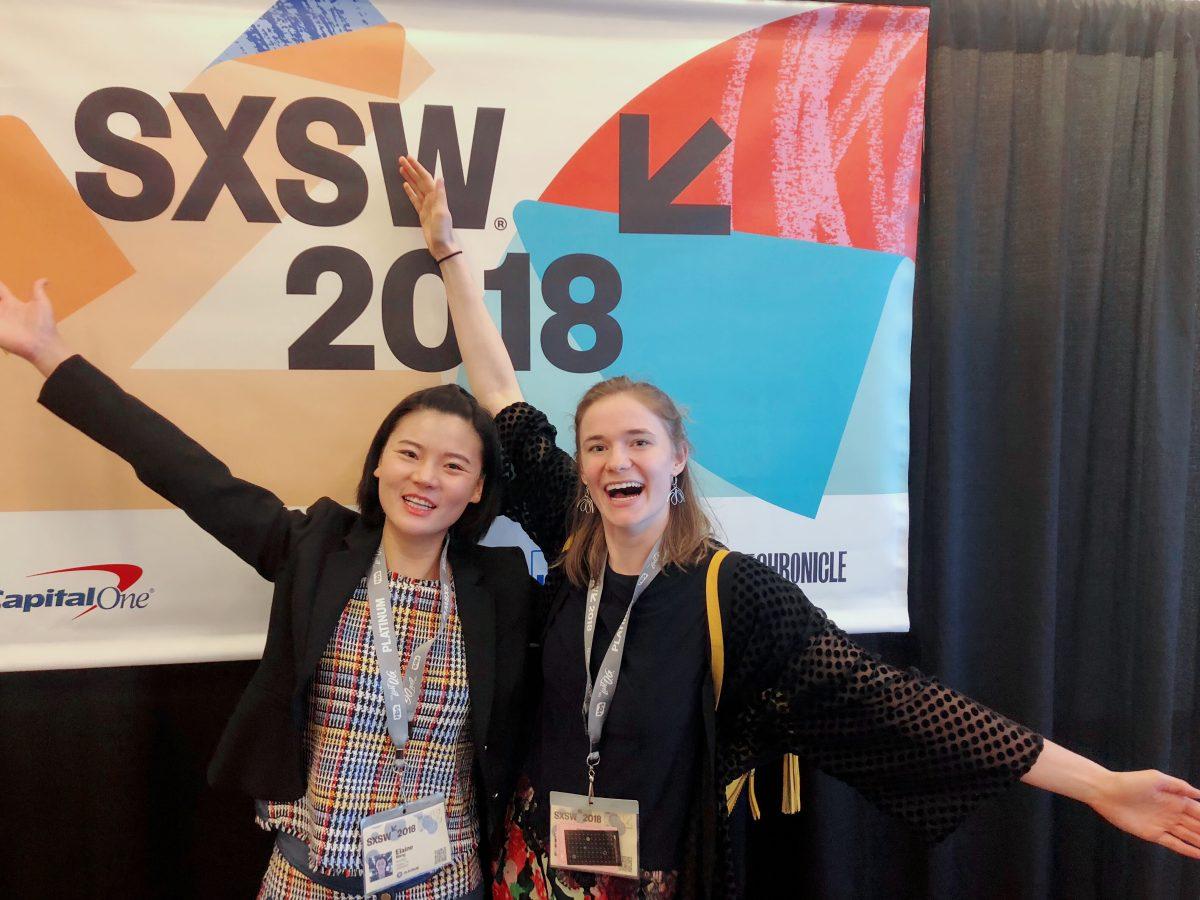 Management and administrative sciences graduate Elaine Wang (left) participated in the Red Bull Launch Institute for entrepreneurs at South by Southwest Interactive Festival in Austin, Texas on March 8 through 10. Photo courtesy of Elaine Wang.