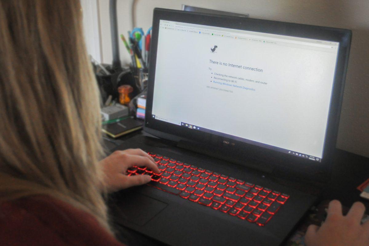 Apogee, the new internet service provider in University Housing, requires users to register devices for internet access. Photo by Madeline Ambrose | Mercury Staff.