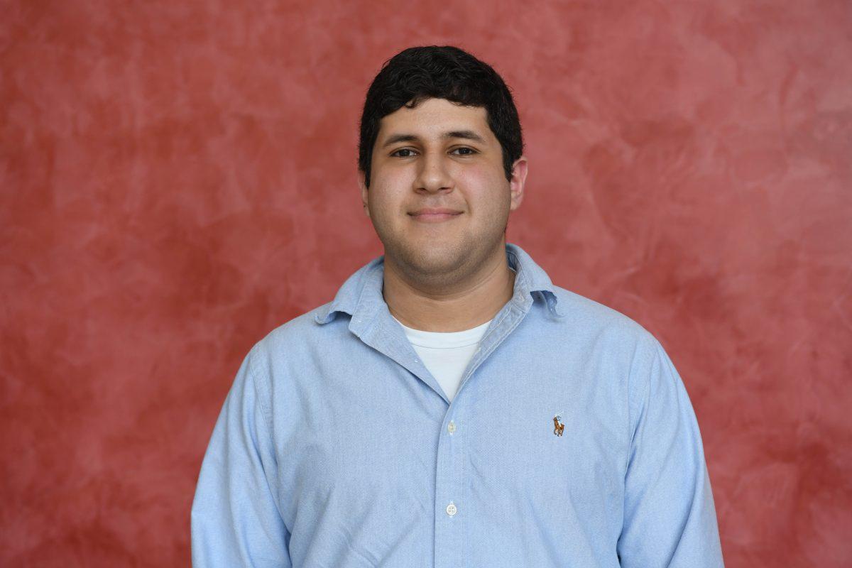 Political science junior Ayoub Mohammed is running for president on the "Labor" ticket. He does not have a vice presidential running mate. Photo by Aasav Sureja | Mercury Staff.