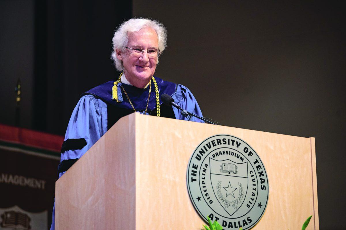 James Bartlett gives remarks at summer 2018 doctoral hooding ceremony. Courtesy Photo
