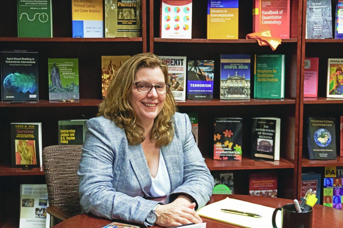 Jennifer Holmes was announced as EPPS Dean on Sept. 12. Photo by Grace Change | Mercury Staff