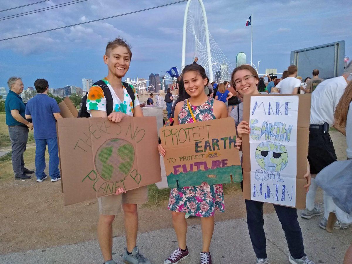 Two UTD organizations marched in the global climate strike in Dallas on Sept. 20. Photo Courtesy of Sarina Mak