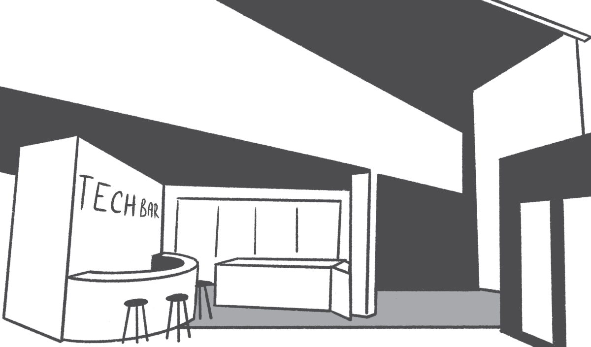 The “Knowledge Bar,” OIT’s newest outreach project, will open in spring 2020 and provide a help desk among other things. Graphic by Chiamaka Mgboji | Graphics Editor