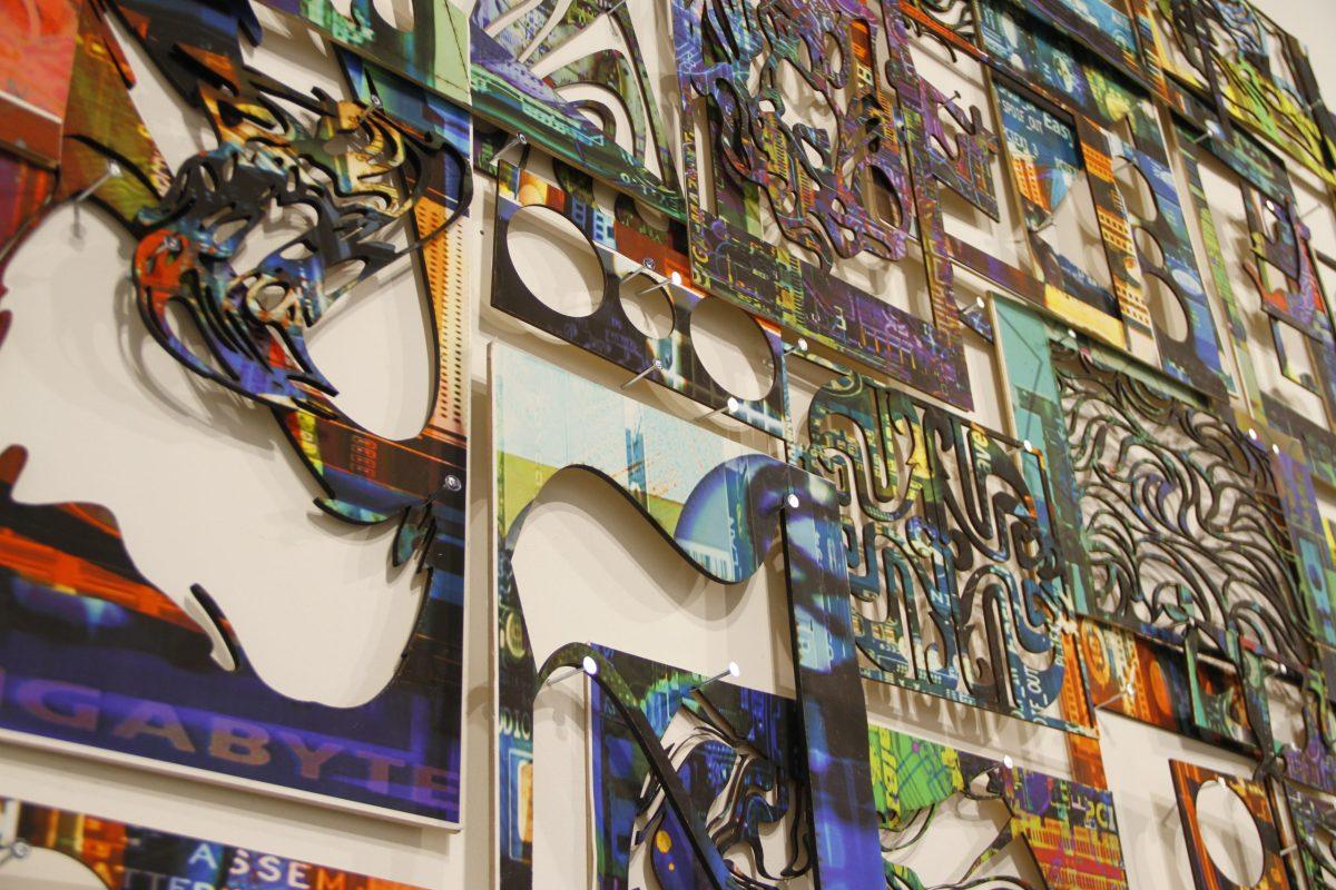 Pieces featured in the collection rely heavily on technology and digital trends. Photo by Roshan Khichi | Mercury Staff