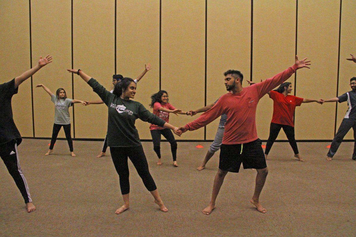 UTD Laksh was formed when two former dance teams, Chalak and Sharara, merged together and it won third place at its first competition of the school year. Photo by Roshan Khichi | Mercury Staff