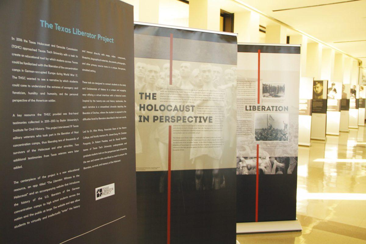 The banners will be on display outside the Ackerman Center until March 12. Photo by Roshan Khichi | Mercury Staff