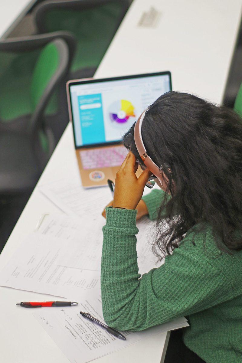 A Mercury survey revealed that 16% of 121 respondents said that they crammed for all of their classes while 17% crammed for half of their classes. Photo by Esther Mathew | Mercury Staff