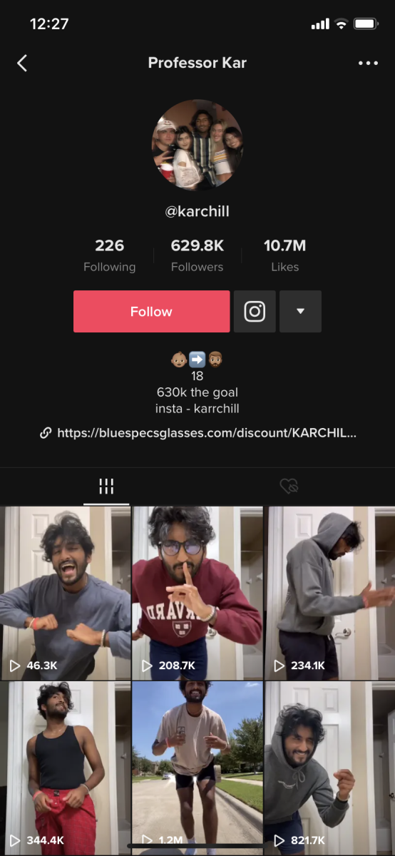 Finance freshman Karthik Veduruparthi’s dancing went viral on a video with over 16 million views.