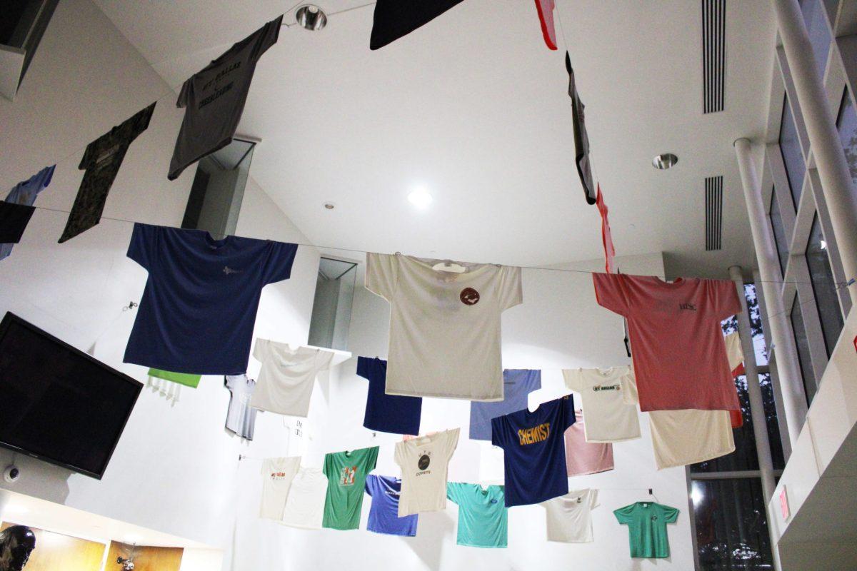 "I jokingly refer to it when students or parents come through, ‘Think of this as Westminster Abbey with the battle flags of
the British army in the sky and they're gradually deteriorating. It's our remembering of the past." — Dean Edward Harhpam. Photo by Admaris Dominguez | Mercury Staff