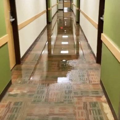 Res hall pipe burst causes flooding