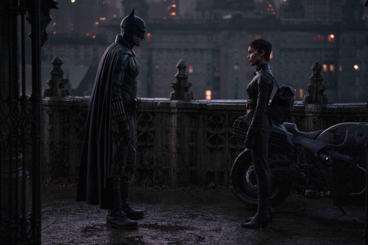 Batman and Catwoman discuss the issues with Gotham City. Pattinson and Kravitz
perfectly display the complicated relationship between those connected by trauma. Photo courtesy of Warner Bros Pictures