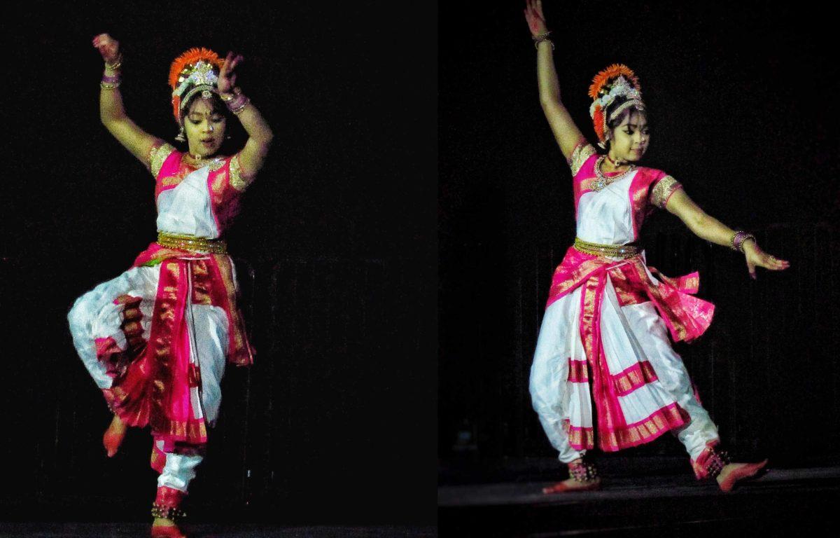 Performing for the first time in the U.S., Laksmhi Sri Haritha Jammalamadka performed the ancient Indian dance form Bharatanatyam to the song Pehla Nasha. Photo courtesy Laksmhi Sri Haritha Jammalamadka.