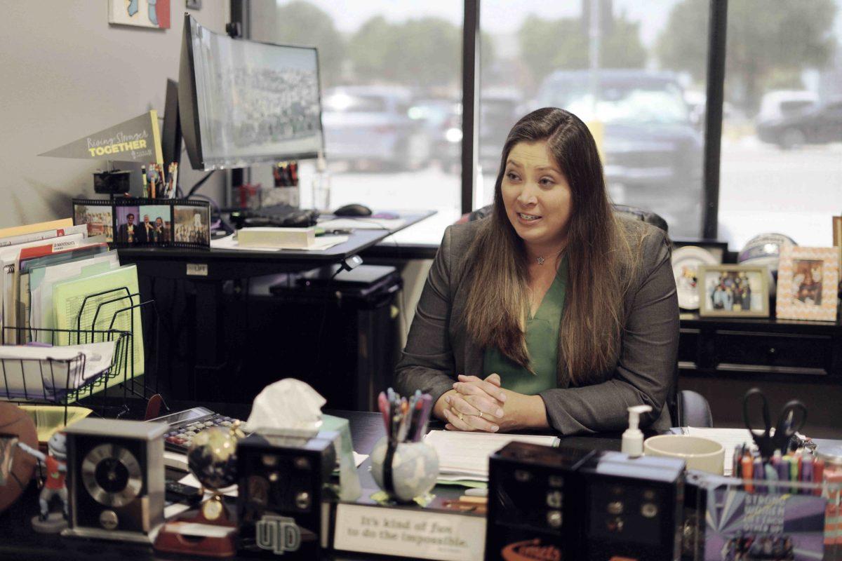 After being promoted to Athletics Director, Angela Marin is looking to continue to focus on program diversity and student needs. Tatwik Bodepudi | Mercury Staff