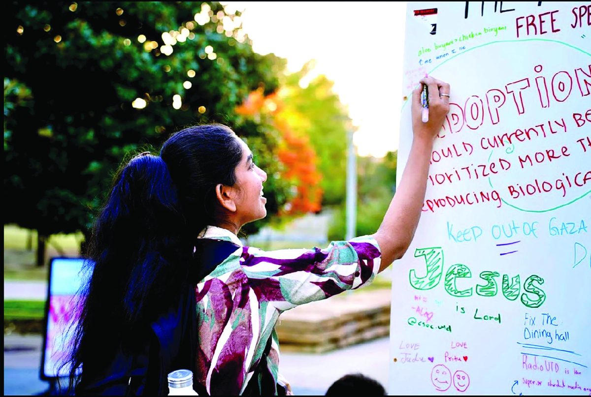 Students wrote messages on the Free Speech Wall, sharing opinions and concerns throughout the 3 hour event. 
