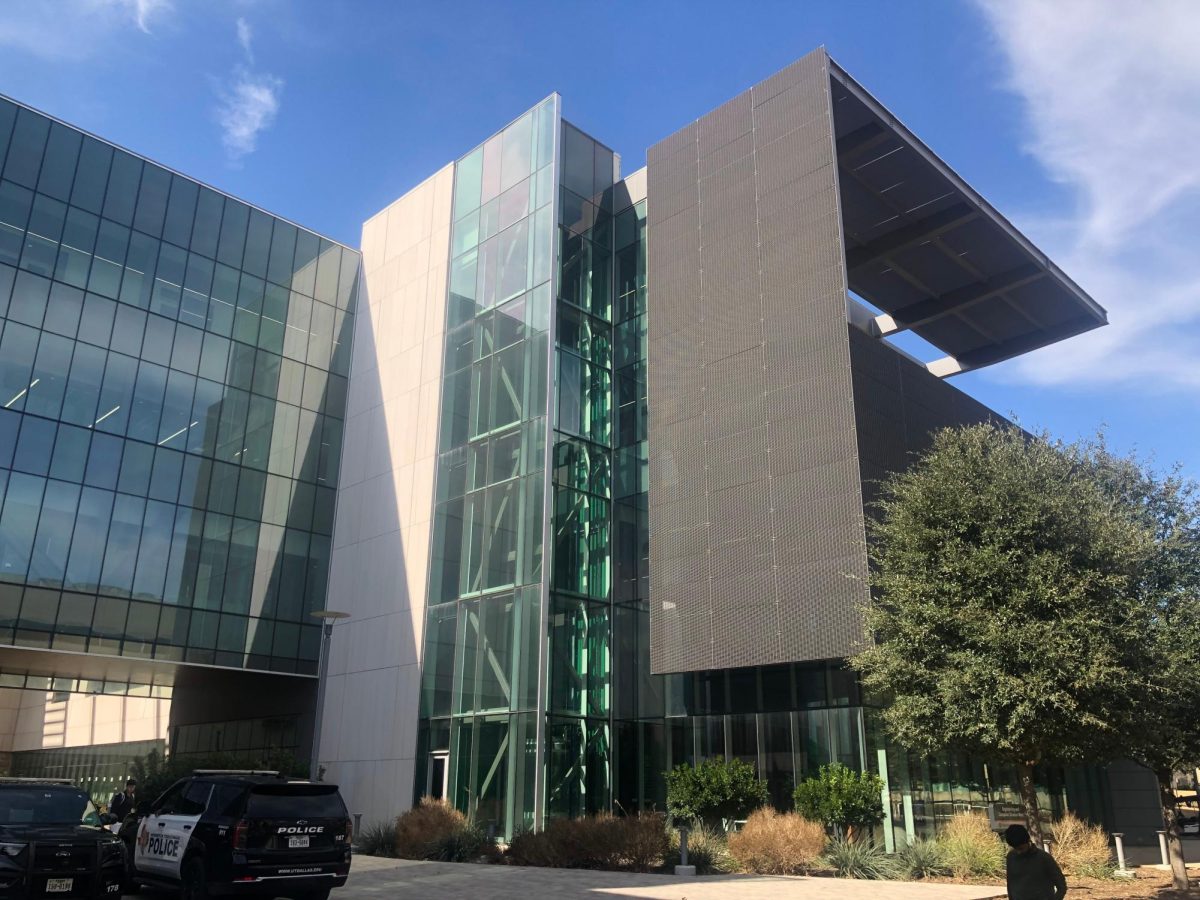 The Engineering and Computer Science West building on the UTD campus.