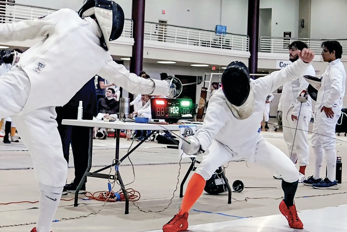 The UTD fencing club at their last competition of semester one, hosted by Texas State University. The club participated in two major competitions last semester, and plans more for semester two.