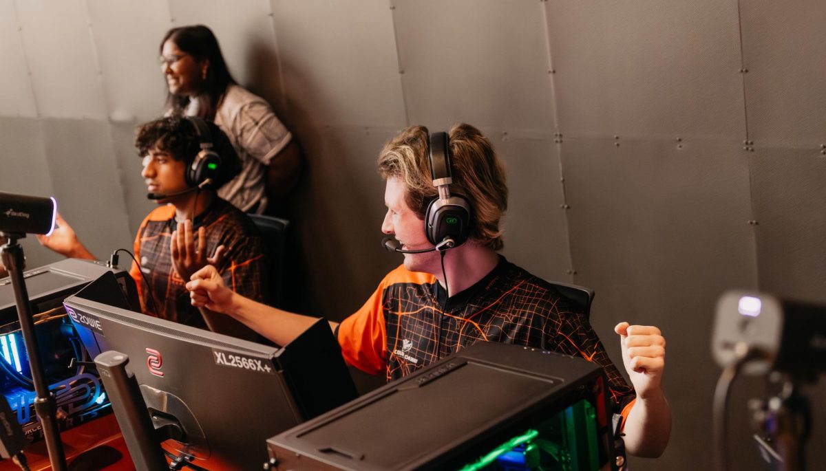 Overwatch player celebrates at the TCI tournament.